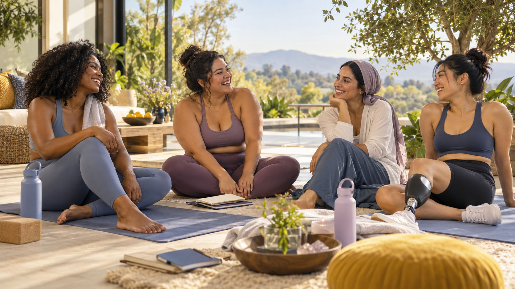 Women beginning a supportive wellness reset together